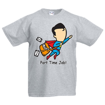 Superman Part Time Job Kids T-Shirt with print