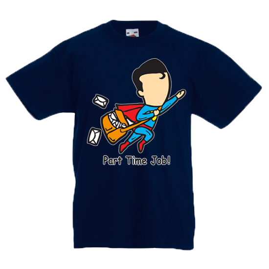 T-Shirt with print Superman Part Time Job-3688
