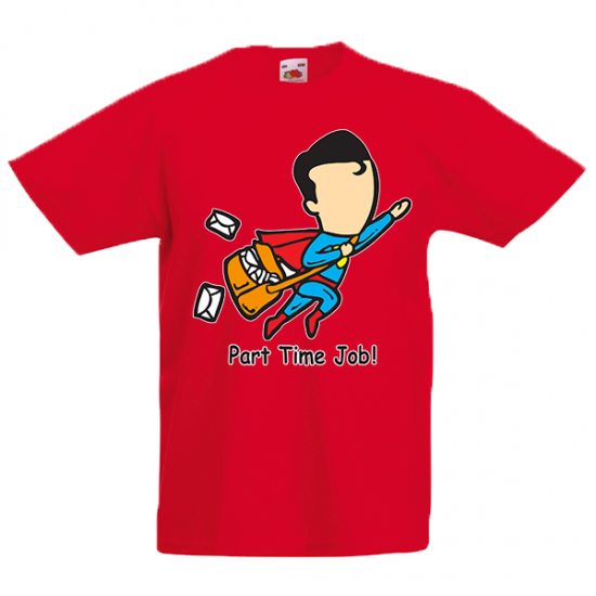 T-Shirt with print Superman Part Time Job-3688