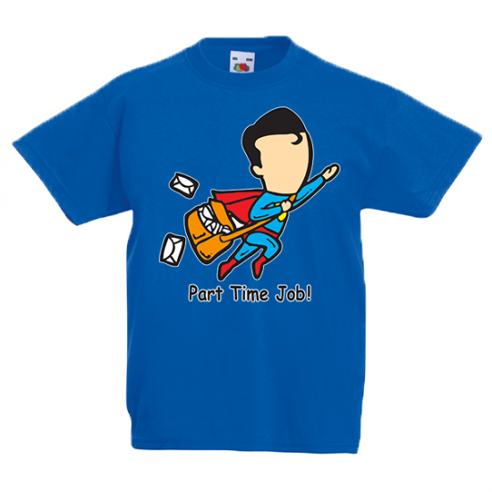 T-Shirt with print Superman Part Time Job-3688