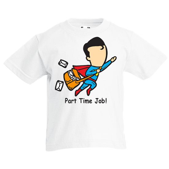 T-Shirt with print Superman Part Time Job-3688