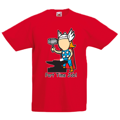 Thor Part Time Job Kids T-Shirt with print