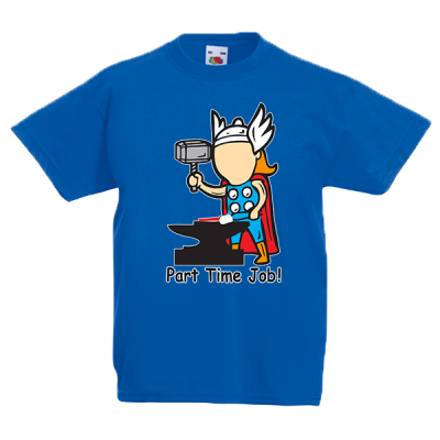 Thor Part Time Job Kids T-Shirt with print