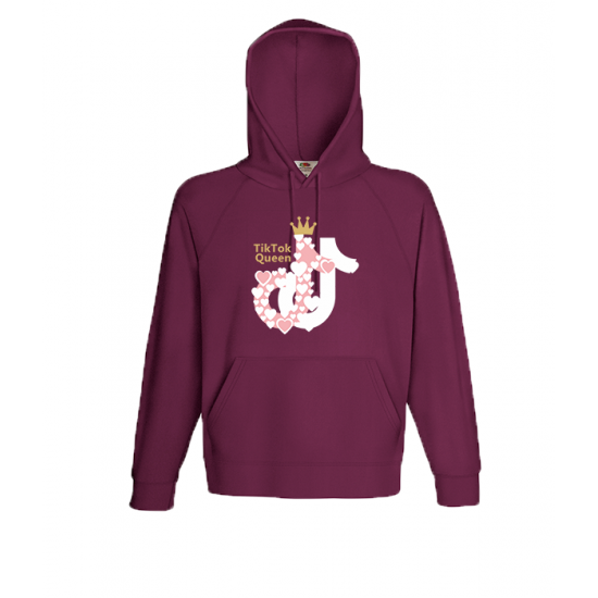 Tik Tok Queen 3 Hooded Sweatshirt with print
