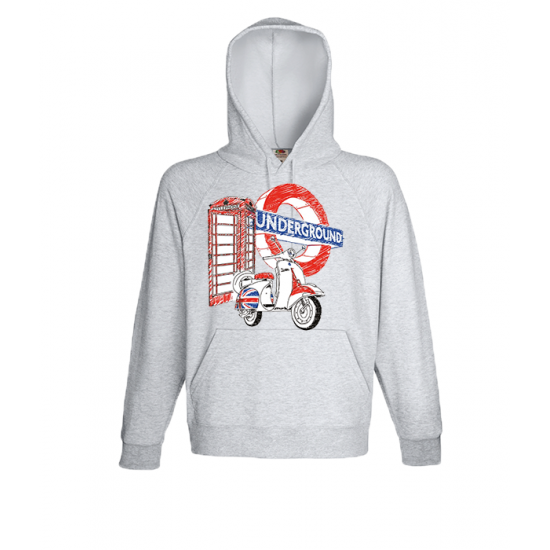 Φούτερ με στάμπα Vespa Underground-A8137