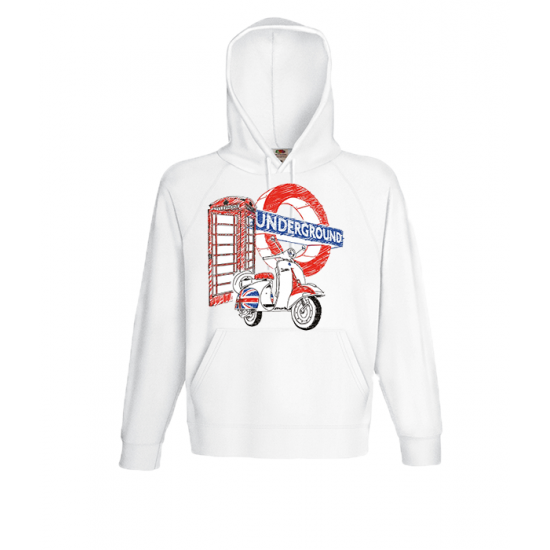 Φούτερ με στάμπα Vespa Underground-A8137