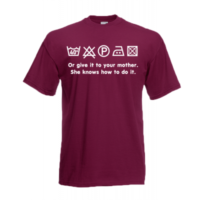 Washing Instructions T-Shirt with print