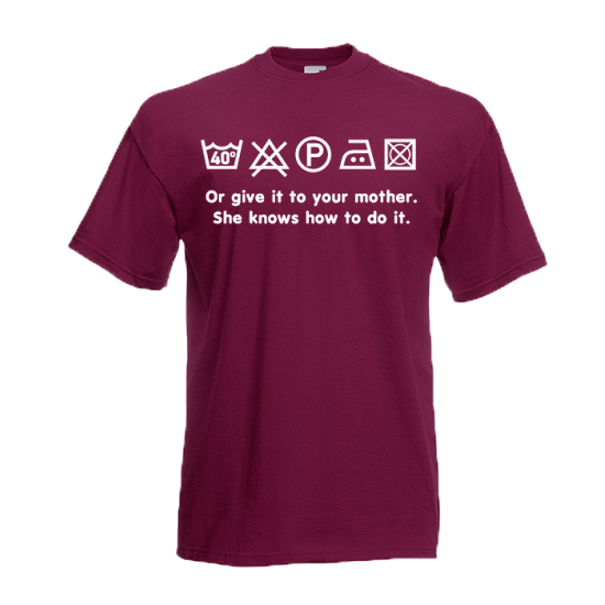 Washing Instructions T-Shirt with print