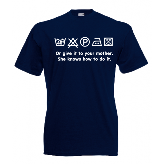 Washing Instructions T-Shirt with print