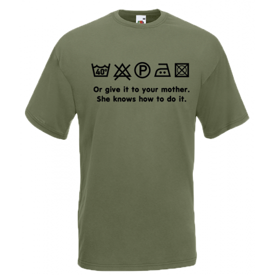 Washing Instructions T-Shirt with print