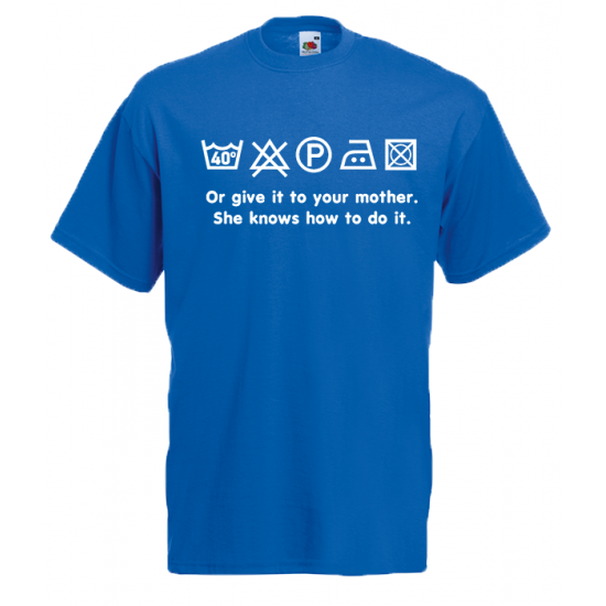 Washing Instructions T-Shirt with print