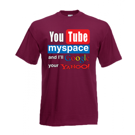 YouTube MySpace T-Shirt with print