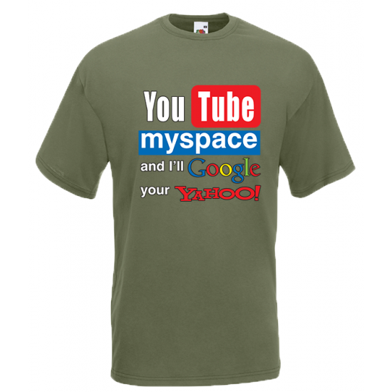 YouTube MySpace T-Shirt with print
