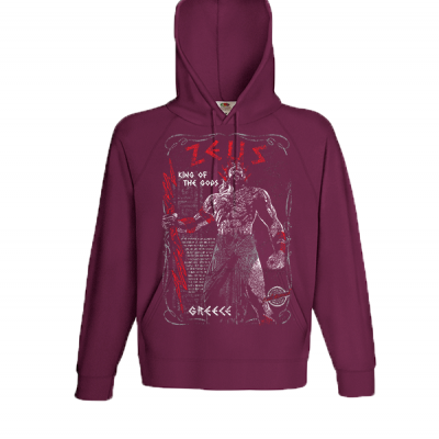 Zeus Red Φούτερ με στάμπα 